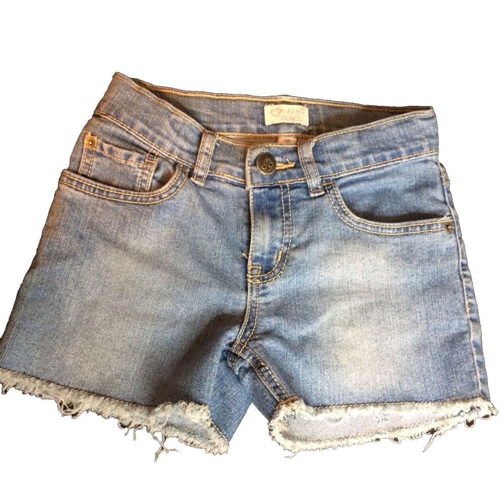 Est. 1989 Place Girls Slim Stretch Denim Cutoffs Size 10 Kids